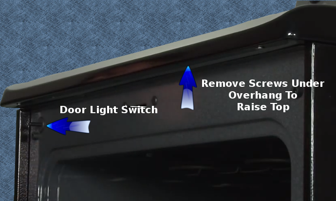 Kenmore Range Door Light Switch Location